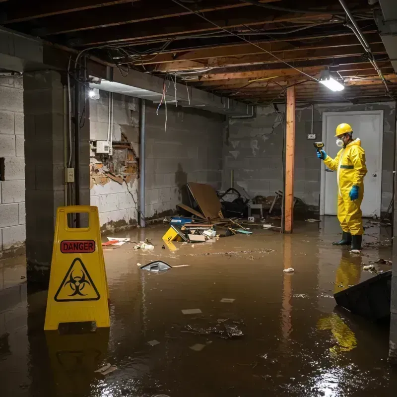 Flooded Basement Electrical Hazard in Logan Elm Village, OH Property